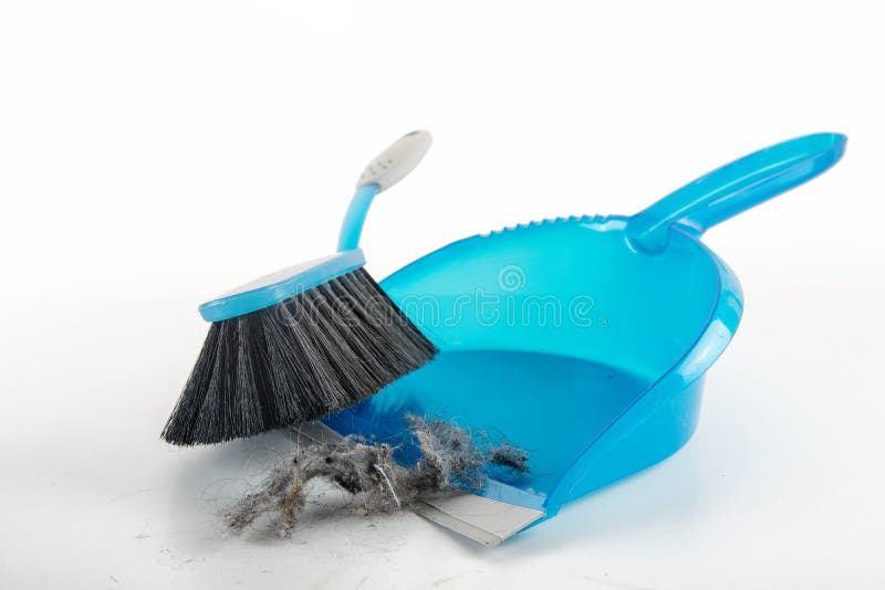 Concept De Grand Nettoyage, Brosse Bleue De Main Et Pelle à Poussière  Balayant Du Image stock - Image du ménage, indoors: 107990817