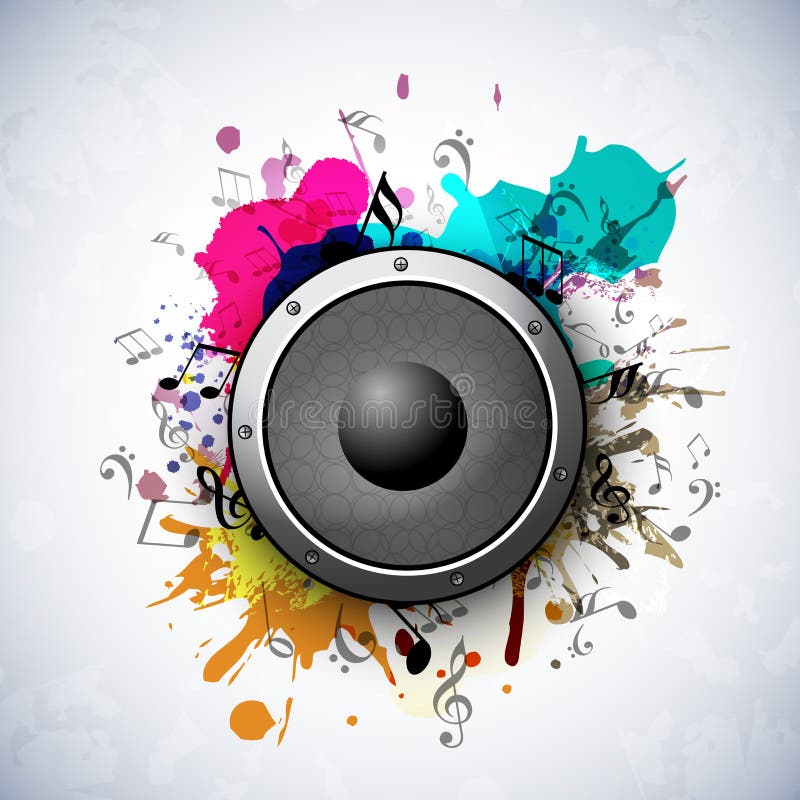 Concept de haut-parleur sur l'art sale illustration de vecteur Concept de haut-parleur sur l'art sale illustration de vecteur