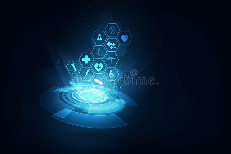 Concept de inovație în domeniul sănătății medicale stock illustration