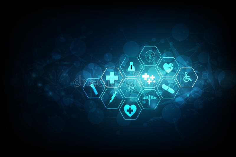 Concept de inovație în domeniul sănătății medicale stock illustration