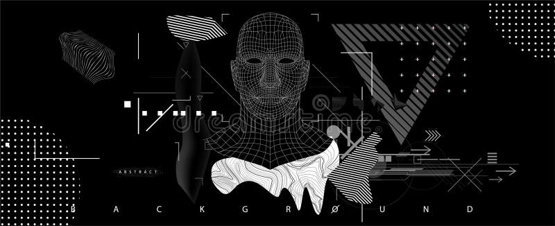 Concept de inteligență artificială stock illustration