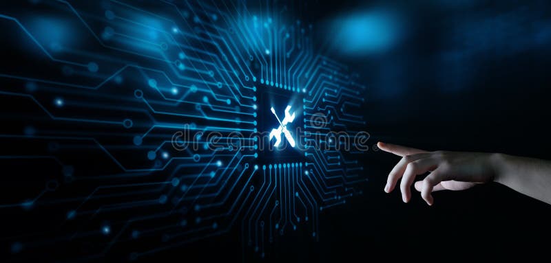 Concept de internet pentru servicii de asistență tehnică pentru clienți royalty free stock photography