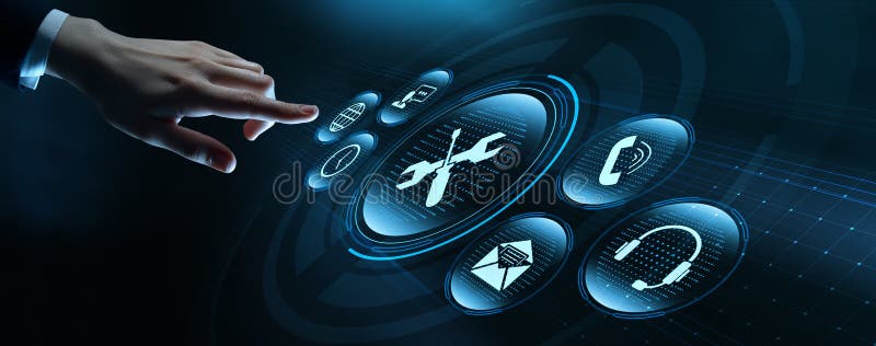 Concept de internet pentru servicii de asistență tehnică pentru clienți royalty free stock photos