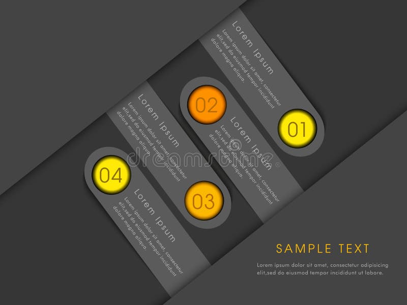 Concept de la disposition infographic. Disposition infographic de Web élégant avec des chiffres colorés sur le fond gris