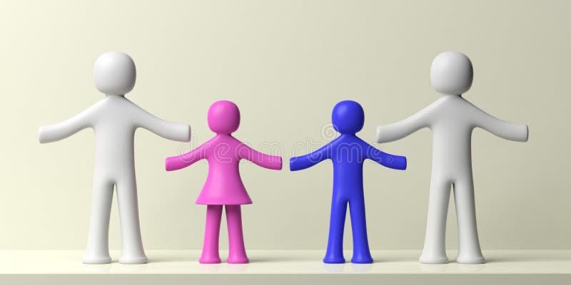 Concept de la famille gai Pères et deux chiffres humains d'enfants sur le fond blanc illustration 3D illustration de vecteur Concept de la famille gai Pères et deux chiffres humains d'enfants sur le fond blanc illustration 3D illustration de vecteur