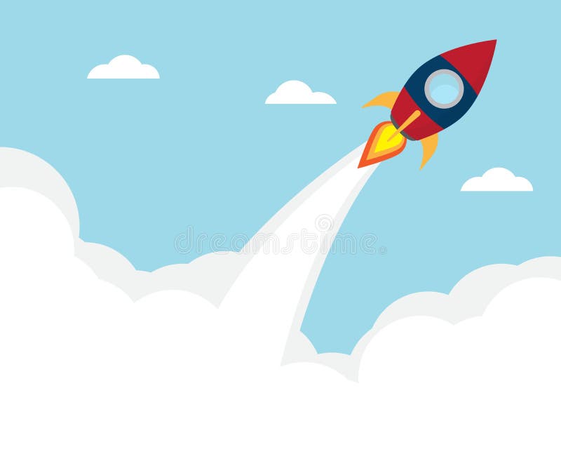 Concept de lansare a unui lansator de rachete royalty free illustration