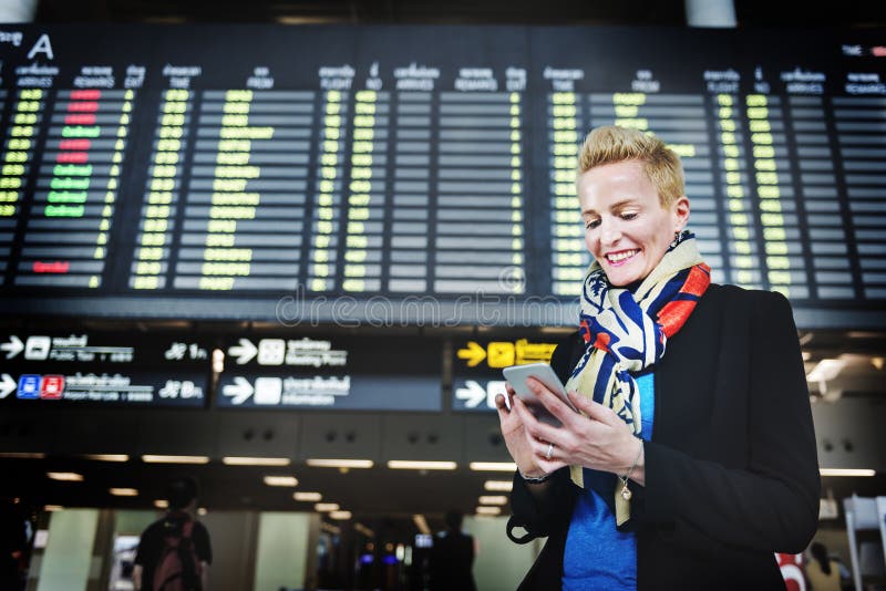 Concept de Lifestyle Commuter Connection de femme d'affaires photographie stock Concept de Lifestyle Commuter Connection de femme d'affaires photographie stock