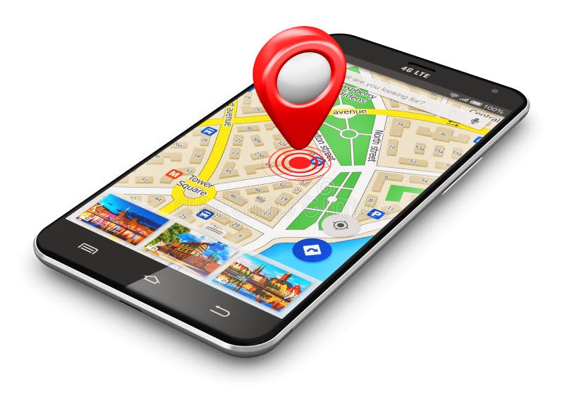 Concept de navigation de GPS illustration stock Concept de navigation de GPS illustration stock