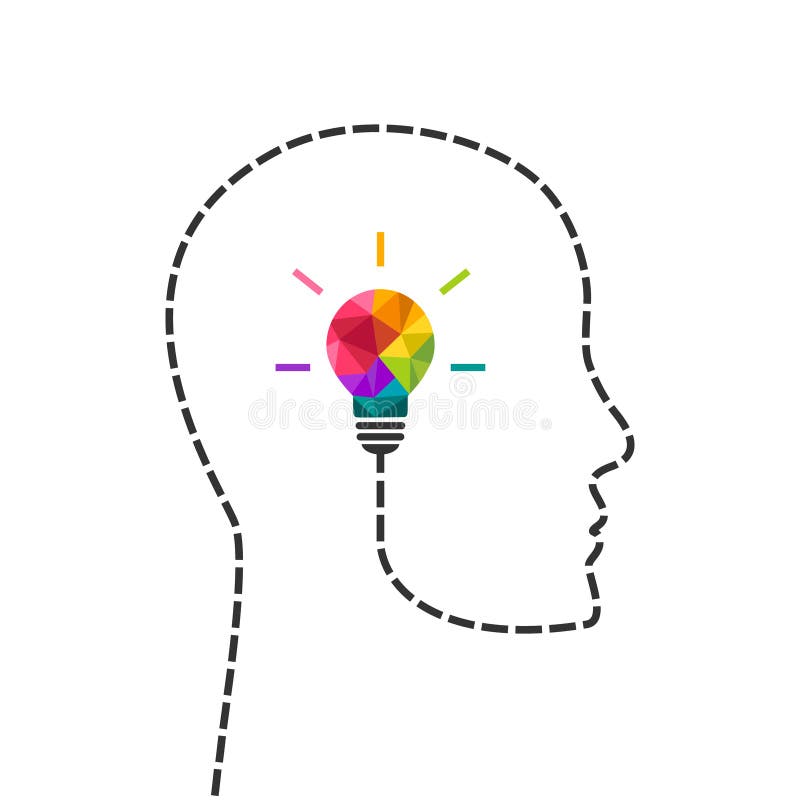 Concept de pensée et de étude créatif illustration stock Concept de pensée et de étude créatif illustration stock