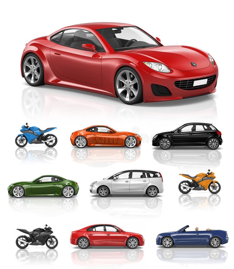 Concept de performances de moto de voiture de véhicule de transport illustration de vecteur Concept de performances de moto de voiture de véhicule de transport illustration de vecteur