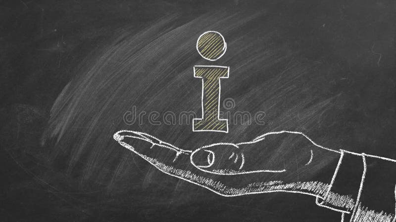 Concept de première main de l'information illustration stock