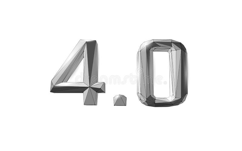 Concept de revoluție industrială viitor cu nivel scăzut de poli. industria 40 I. tehnologie online stock illustration