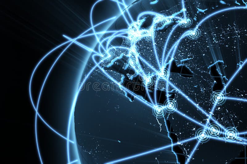 Concept de rețea globală stock illustration