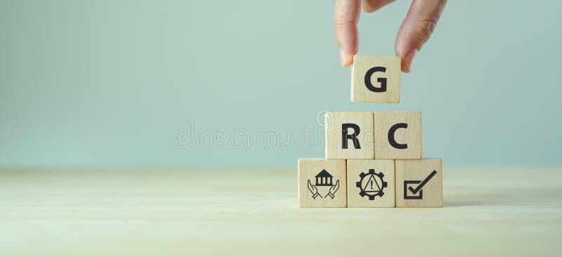 Concept de risque et de conformité en matière de gouvernance du grc. structuration pour l'aligner image stock