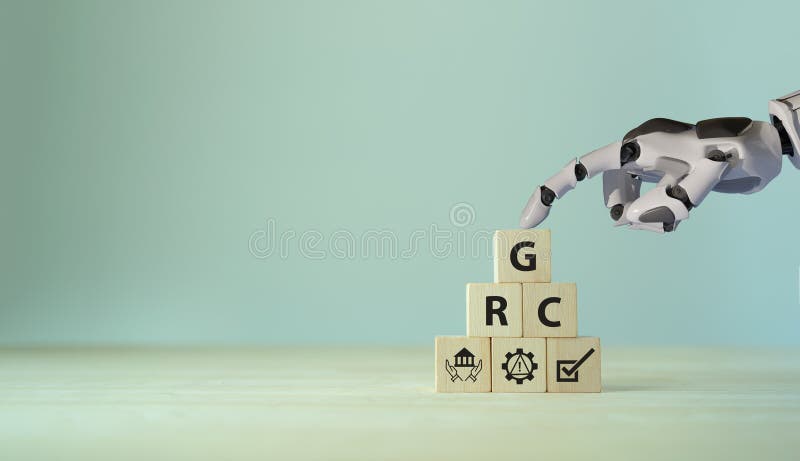 Concept de risque et de conformité en matière de gouvernance du grc. structuration pour l'aligner sur photo libre de droits