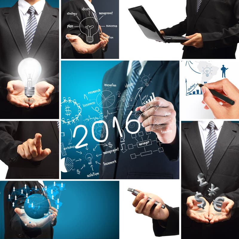 2016 new year business success concept, With creative thinking drawing charts and graphs strategy plan ideas inspiration modern template layout background for design work. 2016 new year business success concept, With creative thinking drawing charts and graphs strategy plan ideas inspiration modern template layout background for design work