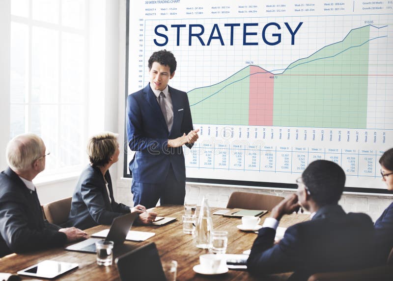 Concept de réussite commerciale de vision de planification d'analyse de stratégie