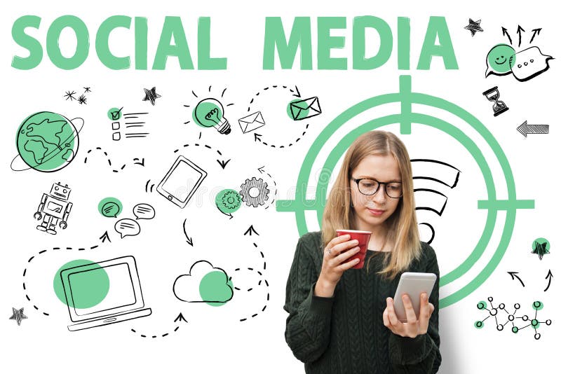 Concept de semnal WIFI pentru rețele sociale vector illustration