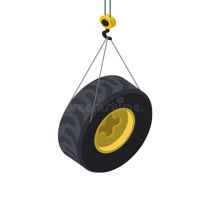 Tire service concept on white background. Vector illustration. Tire service concept on white background. Vector illustration