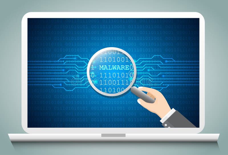 Concept de spam&spam pentru criminalitate informatică cu virus spam de alertă mesaj de e-mail stock illustration