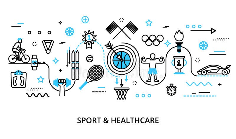 Concept de sport et de mode de vie sain illustration libre de droits Concept de sport et de mode de vie sain illustration libre de droits