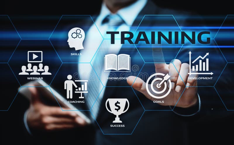 Concept de technologie d'Internet d'affaires de qualifications d'apprentissage en ligne de Webinar de formation