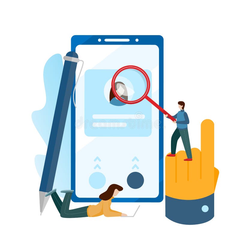 Concept de vraag, adresboek, notaboek Uiterst kleine mensen Contacteer ons pictogram royalty-vrije illustratie Concept de vraag, adresboek, notaboek Uiterst kleine mensen Contacteer ons pictogram royalty-vrije illustratie