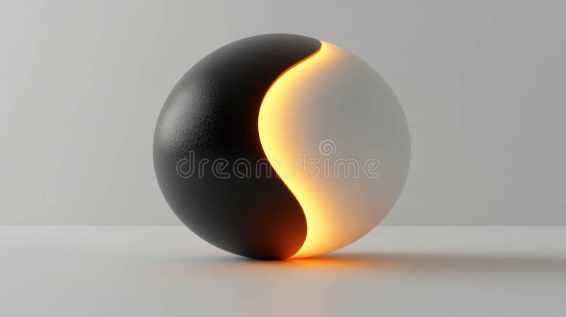 Concept de yinyang minimaliste avec sphères illustration libre de droits