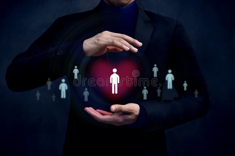 Concept de îngrijire a clienților. protejarea și sprijinirea clienților royalty free stock photo