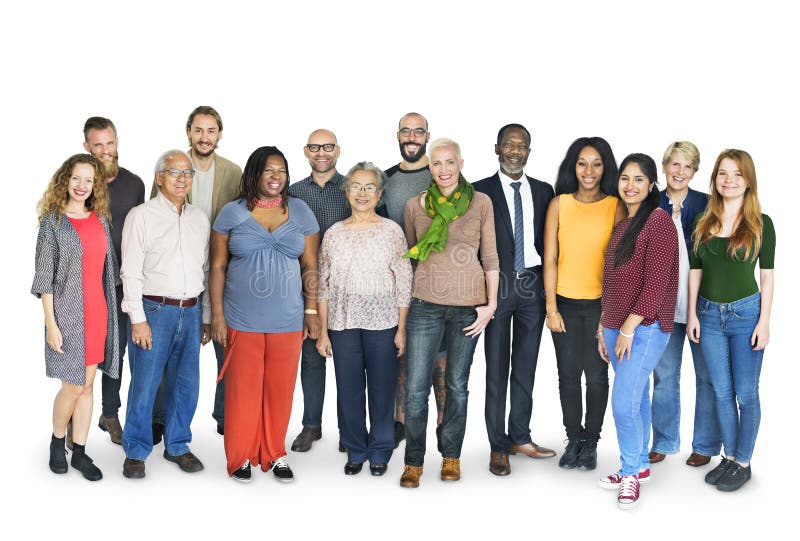 Concept debout de personnes diverses de groupe photographie stock