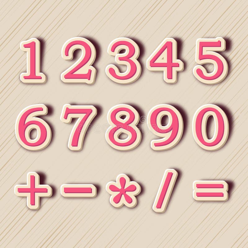 Concept des nombres avec le symbole de maths illustration stock