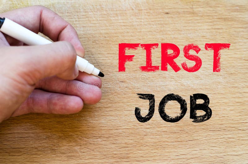 Concept des textes de premier emploi photos stock Concept des textes de premier emploi photos stock