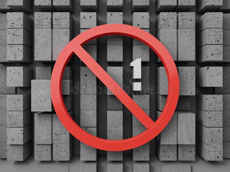 Concept Design Obstructing Path A Powerful Visual Stop Sign for Project Planning and Layout vector illustration