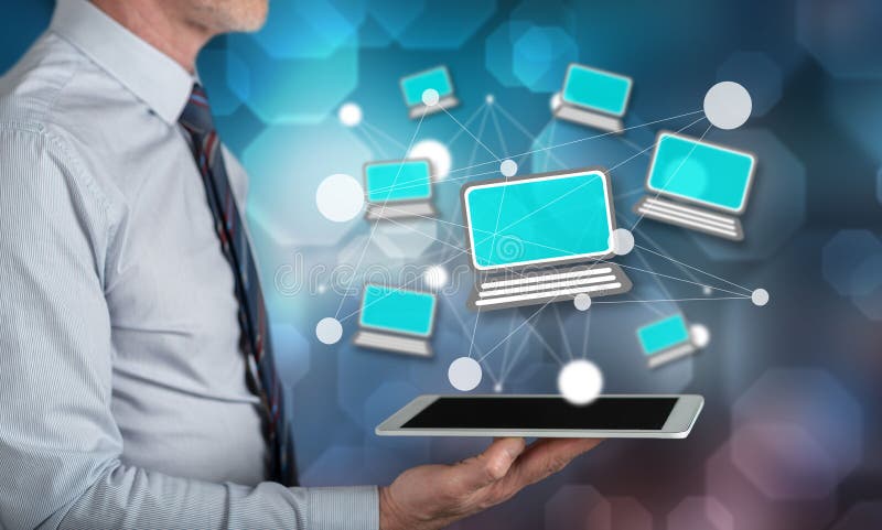 Concept of devices connection royalty free stock photography Concept of devices connection royalty free stock photography