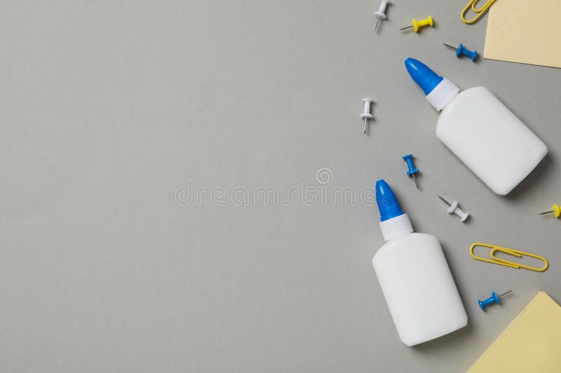 Concept of Different Office Stationery with Glue Stock Photo Image of