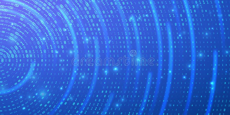 Concept digital data technology. Spațiu cibernetic futurist albastru. Ilustrație vectorială vector illustration