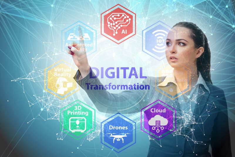 Concept digital de transformare și digitalizare royalty free stock photo