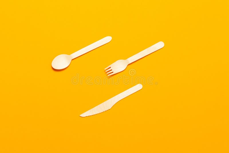 Concept of Disposable Tableware. Zero Ecology Stock Photo Image of