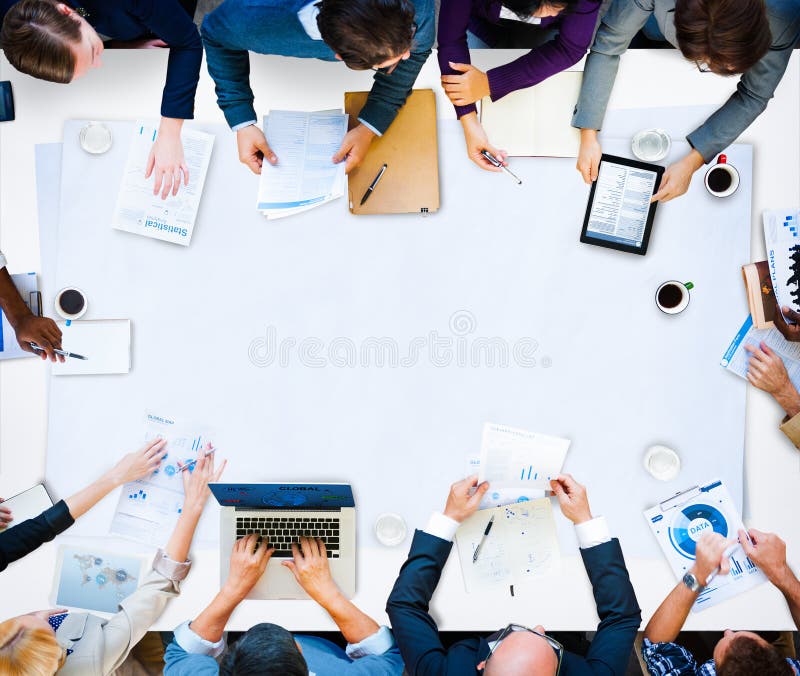 Concept diversiteits het Bedrijfs van Team Planning Board Meeting Strategy