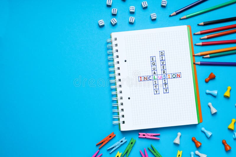 Concept of Diversity, Inclusion and Equality, space for text stock photography