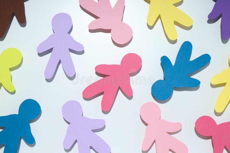 Concept of Diversity, Inclusion and Equality, top view stock photo