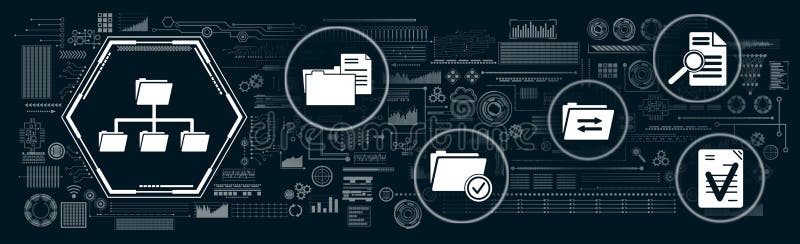 Concept of document management stock illustration