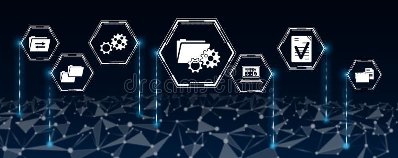 Concept of document management stock illustration