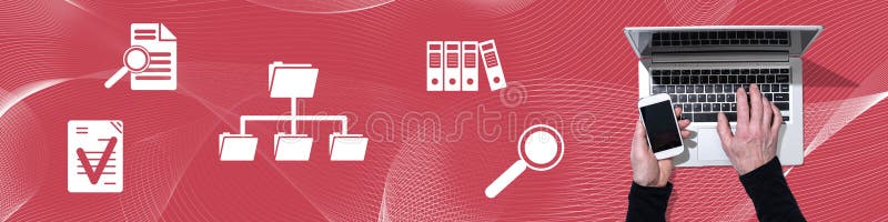 Concept of document management royalty free stock images