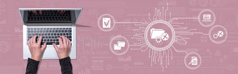 Concept of document management stock images