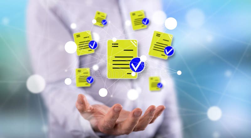Concept of document validation royalty free stock photo