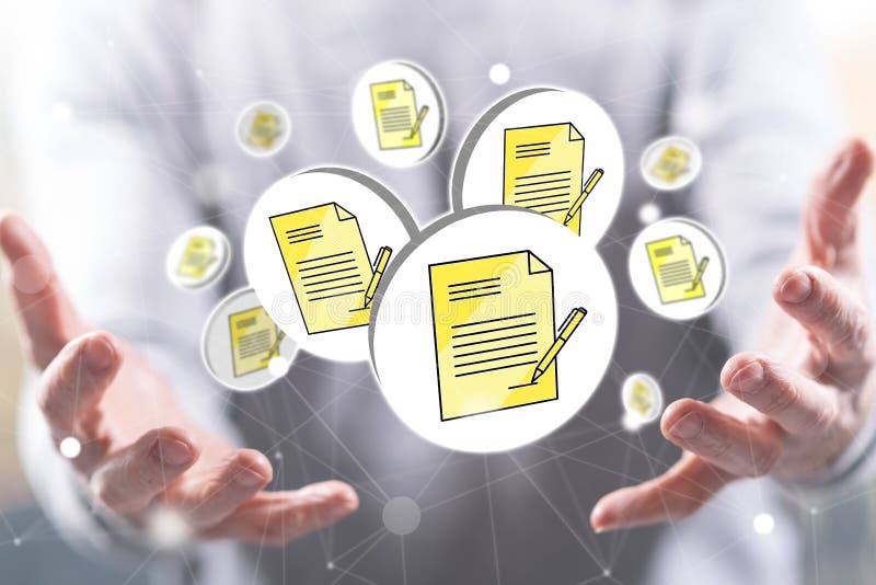 Concept of document validation stock photography