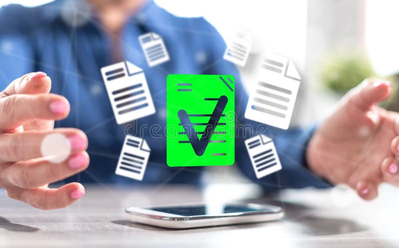 Concept of document validation royalty free stock image