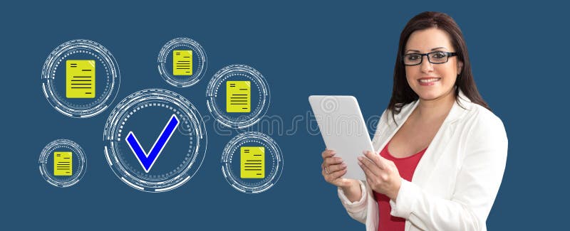 Concept of document validation royalty free stock photos
