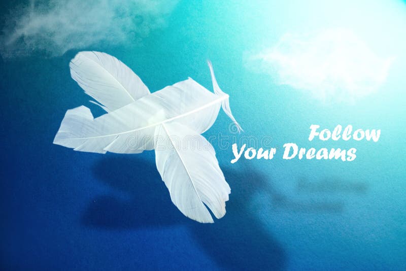 Concept of Dream of Inspiration and Aspiration. Stock Image Image of